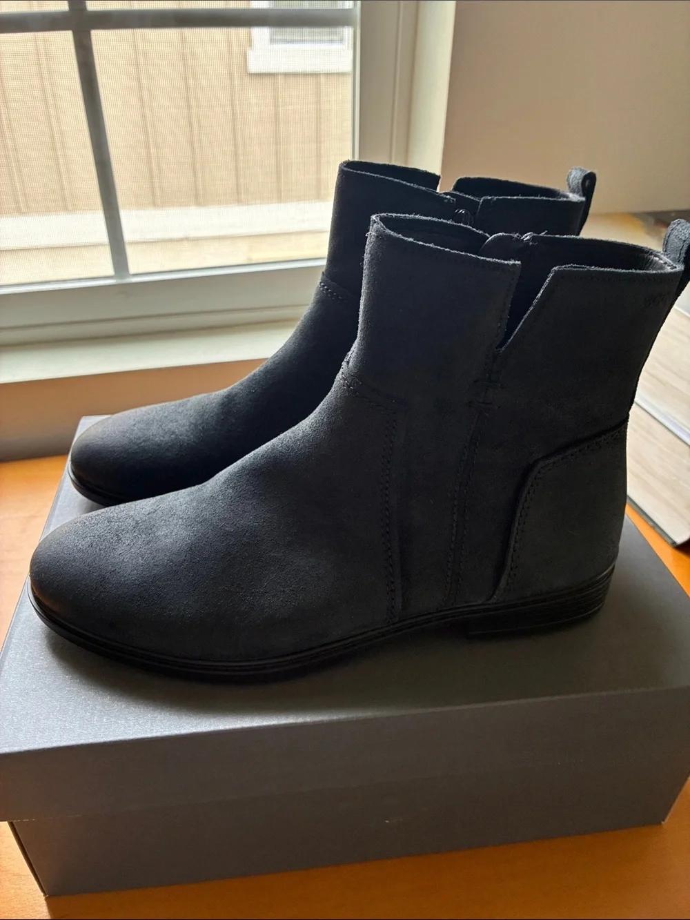 Ecco Touch Black Suede Ankle Boot